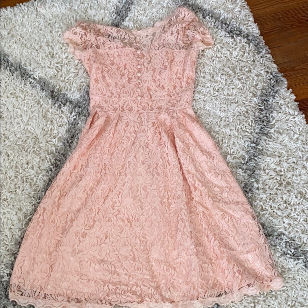 old fashion retro pink dress